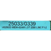 FUENTE DE PODER PARA TV SHARP / NUMERO DE PARTE CEJ476A / DS-1107A / A613024015786PW / 25033/0339 / W025033 M53K-02AM LOT 2300 LINE F1-2 / MODELO LC-32DV27UT