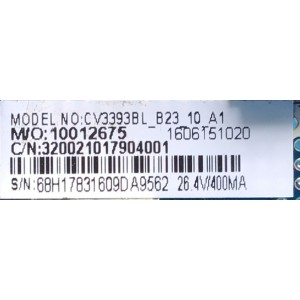 MAIN FUENTE PARA TV INSIGNIA / NUMERO DE PARTE 320021017904001 / CV3393BL-B23 / 10010675 / 1606151020 / 68H1783 / 320021017906001 / PANEL BOEI185WX1 / MODELOS NS-19D220NA16-A / NS-19D220NA16