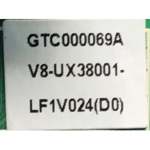 MAIN PARA SMART TV TCL / NUMERO DE PARTE V8-UX38001-LF1V024 / 40-UX38NA-MAG2HG / V8-UX38001-LF1V024(D0) / GTC000069A / E342828 / PANEL LVF480CS0T E28 V1 / MODELO 48FS3750TAAA
