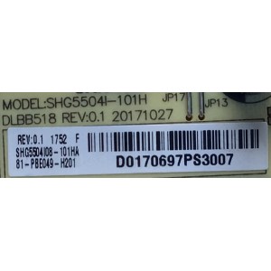 FUENTE DE PODER PARA TV DAEWOO / NUMERO DE PARTE 81-PBE049-H201 / SHG5504I-101H / DLBB518  REV:0.1 / KB-5150 / CQC13001090764/ ESTA TARJETA ES CHINA Y ES UTILIZADA EN DIFERENTES MARCAS Y MODELOS / ENTRAR A DESCRIPCIÓN DEL PRODUCTO