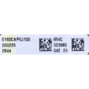 MAIN PARA TV VIZIO / NUMERO DE PARTE 0160CAP0J100 / 1P-0191500-4011 / 200226 / 2844 / 864C / 323980 / 042 23 / MODELO V605-G3 LFTRYRLW