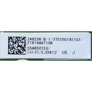 MAIN PARA TV HISENSE NUMERO DE PARTE 249236 / RSAG7.820.8833/ROH / 3TE55G1921G3 / ZTX19A6T10K / 55A6501EU / 244186 / EJ0412 / PANEL HD550V3U51-TAL3/S0/FJ/GM/ROH / MODELO 55H8F