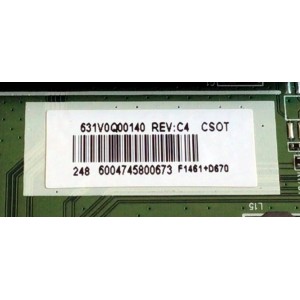 MAIN PARA TV TOSHIBA 4K UHD SMART TV / NUMERO DE PARTE 631V0Q00140 / VTV-L55736 / P422939C_02 / VTV-L55736 REV:1 / 631V0Q00140 REV:C4 / PANEL K430WDCRA / K430WDCRA-HC300A5 / MODELO 43LF621U21