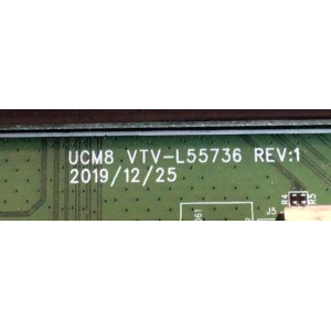 MAIN PARA TV TOSHIBA 4K UHD SMART TV / NUMERO DE PARTE 631V0Q00140 / VTV-L55736 / P422939C_02 / VTV-L55736 REV:1 / 631V0Q00140 REV:C4 / PANEL K430WDCRA / K430WDCRA-HC300A5 / MODELO 43LF621U21