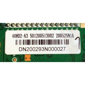 MAIN FUENTE (COMBO) PARA TV RCA / NUMERO DE PARTE AE0012226 / A.20.408D2-13-0X / CQC08001027236 / 408D2-A3 / D042806/20/W/2/RY / 2020525KA00745 / S0120051300 / 200525N1A / PANEL V400HJ6-PE1  C3 / MODELO RLDED4016A-H