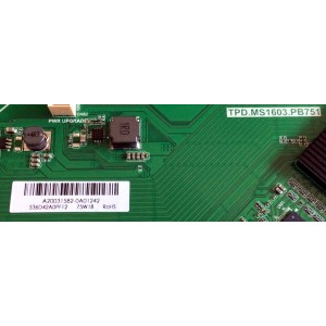 MAIN FUENTE (COMBO) PARA TV ONN DE 42'' ROKU TV FHD RESOLUCION (1920×1080) SMART TV / NUMERO DE PARTE 515Y16031M28 / TPD.MS1603.PB751 / 2230000091 / 536D42A0PF12 / M20003-MT / A20031582-0A01242 / C0200034J4D077623 / PANEL JE415D3HA0L / MODELO 100018254