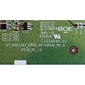 T-CON PARA TV PHILIPS NUMERO DE PARTE 44-9771667A / 47_6021397 / 47_6021397_CPCB_HV750QUB_R0.0 / E54926 / PANEL BOEI750WQ1-N9K / DISPLAY LC750EQY(SN)(A1) / MODELO 75PFL5604/F7 / 75PFL5604/F7 / KD-75X80J / KD75X80J / XBR-75X800H / XBR75X800H