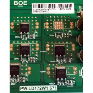 LED DRIVER PARA TV VIZIO / NUMERO DE PARTE 60101-03421 / PW.LD172W1.671 / HV550QUB-H10 / A19090567 / 4300034262 / M556-G4 / PANEL BOEI550WU1_H / MODELOS M556-G4 / M556-G4 LBNFQN / M556-G4 LBNFQNAV / M556-G4 LBPFQNBW / M556-G4 LBPFQNBV