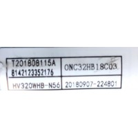 MAIN FUENTE PARA TV ONN NUMERO DE PARTE 20180907-224801 / TP.MS3553T.PB723 / T201808115A / 8142123352176 / PANEL NC320CN7260 / MODELO ONC32HB18C03