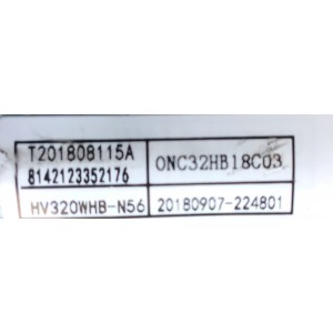 MAIN FUENTE COMBO PARA TV ONN ORIGINAL / NUMERO DE PARTE 20180907-224801 / TP.MS3553T.PB723 / T201808115A / 8142123352176 / PANEL NC320CN7260 / DISPLAY  HV320WHB-N56 / MODELO ONC32HB18C03