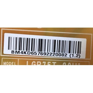 FUENTE DE PODER PARA TV LG / NUMERO DE PARTE EAY65769222 / EAX69063802 / LGP75T-20U1 / EPCD21CA1B / 3PCR02658P / MODELOS 75UN9070AUD / 75UN9070AUD.BUSFLKR / 75UP7070PUD / 75UP7070PUD.BUSFLKR / 75UN6955ZUD / 75UN6955ZUD.BUSNLKR / 75UN6955ZUD.BUSNLKR