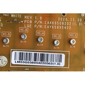 FUENTE DE PODER PARA TV LG / NUMERO DE PARTE EAY65895422 / EAX69508202 / 65895422 / EAX69508202(1.0) / PANEL'S NC650EQH-AAKH1 / NC650EQG-AAKH1 / MODELOS 65NANO80UPA / 65NANO80UPA.BUSYLKR / 65NANO85APA / 65NANO85APA.BUSYLKR / 65NAN080 / 65NAN085