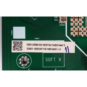 MAIN FUENTE ((COMBO)) PARA TV TCL FHD ((ROKU TV)) / NUMERO DE PARTE 30801-000545 / 30800-000586 / 40-MR16K3-MPC2HG / 11602-500664 / V8-MR16K01-LF / MR16K3 / PANEL LVF395NDEL / DISPLAY V400HJ9-PE1 REV.C4 / MODELO 40S335