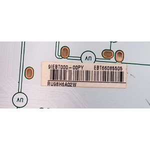 MAIN PARA TV LG OLED ((SMART TV)) / NUMERO DE PARTE EBT66085505 / EAX68303205 / 66085505 / EAX68303205(1.0) / PANEL LE770AQD (AM)(A1) / MODELO OLED77C9AUB