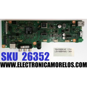 MAIN PARA TV SONY BRAVIA / NUMERO DE PARTE A2093502E 124 / 1-980-334-13 / 173587013 / A-2093-502-E 124 / 198033413 / DISPLAY LSY400HN01-304 / MODELO KDL-40W650D / KDL40W650D