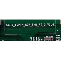 T-CON PARA TV POLAROID / NUMERO DE PARTE CC430LV2D / CCPD_60PIN_G0A_FHD_FT_G V1.6 / CCPD_60PIN_GOA_FHD_FT_G V1.6 / DISPLAY CC430LV2D VER.03 / MODELO PTV4317ILED