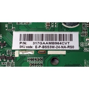 MAIN PARA TV INSIGNIA / NUMERO DE PARTE 317GAAMB964CVT / TD.T950.67 / AMB964CVT / E-P-BSS3W-24-NA-RS0 / H19093398 / DISPLAY HV236WHB-N00 / MODELO NS-24DF310NA19