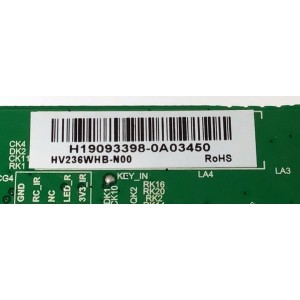 MAIN PARA TV INSIGNIA / NUMERO DE PARTE 317GAAMB964CVT / TD.T950.67 / AMB964CVT / E-P-BSS3W-24-NA-RS0 / H19093398 / DISPLAY HV236WHB-N00 / MODELO NS-24DF310NA19