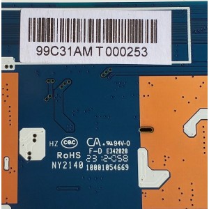 T-CON PARA TV WESTINGHOUSE / NUMERO DE PARTE JUC7.820.00299578 / E342828 / 10001054669 / 99C31AMM / PANEL C500Y19-5C / DISPLAY HF500QUB-F20 / MODELOS WR50UX4210 / 50PFL5756/F8 / ARK5017ILED