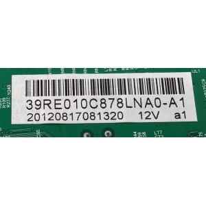 MAIN PARA TV RCA / NUMERO DE PARTE 39RE010C878LNA0-A1 / RE010C878LNA0 / 20120817081320 12V / T.RSC8.78 / V390HJ1-L02 / PANEL V390HJ1-L02 REV.C1 / MODELO 39LB45RQ