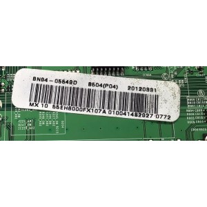 MAIN PARA TV SAMSUNG NUMERO DE PARTE BN94-05549D / BN41-01778A / BN97-06546A / SUSTITUTAS 05625H / 05549C / 05758C / 06126B / 05873X / 25758A / 25798A / 06161A / 05758H / BN94-06152B / 06126C / 25768A / PANEL DE550CGM-C1 / MODELO UN55EH6000FXZA CH01