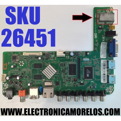 MAIN PARA TV GHIA / NUMERO DE PARTE T201605053A / CNC3393 / CNC3393_RK3128_A1 VER:1.1 / CNC3393_RK3128_A1_V2.0 / V1.0 2016062721 / 7214 20160126_170756 / MODELO GDE240FS5