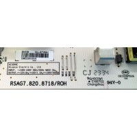 FUENTE DE PODER PARA TV HISENSE / NUMERO DE PARTE 304739 / RSAG7.820.8714/ROH / HLL-8718WH / E166702 / CQC13134095636 / PANEL HD650Y1U72-T0L6\GM\MCKD3A\ROH / DISPLAY HV650QUB-F70 / MODELOS 65A7GV / 65R7G5