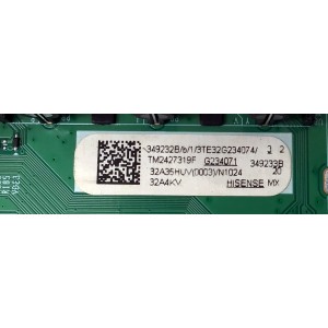 MAIN FUENTE ((COMBO)) PARA TV HD ((VIDAA)) / NUMERO DE PARTE 349232 / RSAG7.820.12588/ROH / 349233 / 32A35HUV(0003) / 32A35HUV / PANEL JHD315H1H61-T0L1B1\S0\GM\ROH / MODELO 32A4KV