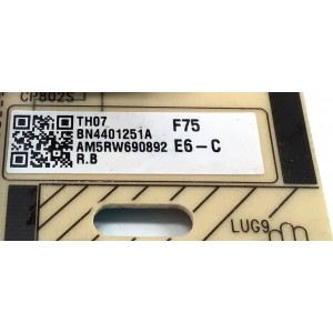 FUENTE DE PODER PARA TV/MONITOR COMERCIAL SAMSUNG / NUMERO DE PARTE BN4401251A / F75E6_CHS / BN44-01251A / E75018 / PANEL CY-NC075HGHVYH / DISPLAY SG7461D01-1 VER.2.1 / BN9651787A / BN96-51787A / MODELO LH75QMC / LH75QMCEBGCXGO CA01