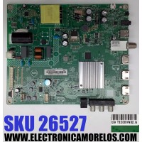 MAIN FUENTE ((COMBO)) PARA TV ONN ((ROKU TV)) / NUMERO DE PARTE XMCC02K012 / 715GD296-C01-000-004Y / 756TXMCC02K012 / XMCC02K012020X / PANEL TPT320B5-XVN02.A REV:SG06B / DISPLAY T320XVN02.G / MODELO 100012589 ((32 PULGADAS))