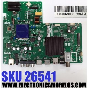 MAIN FUENTE ((COMBO)) PARA TV JVC HD ((SMART TV)) / NUMERO DE PARTE K18094396 / TPD.NT72563.PB782 / 3NT725A2 / 02-SH463D-C027123 / DISPLAY ST3151A05-9  VER.2.3 / MODELO SI32HS