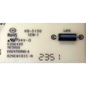 FUENTE DE PODER PARA TV SHARP / NUMERO DE PARTE 9012-112154-30004014 / K-P300-FM1 / XXDZ4700RA0-A / 82NE0181C-A / NE5000 / KB-5150 CEM-1 / P0Q24010295-01925 / PANEL K750WDJ10HE / DISPLAY ST7461D03-2 VER.2.3 / MODELO 4T-C75EL8UR