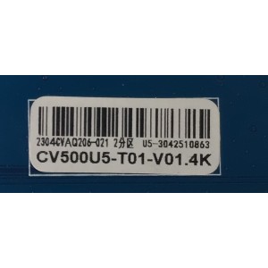 T-CON PARA TV SHARP / NUMERO DE PARTE CV500U5-T01-V01.4K / CV9514C2A / 2304CVAQ206-021 / PANEL K500WDGF / DISPLAY CV500U5-T01 REV:01 / MODELO 4T-C50EL8UB