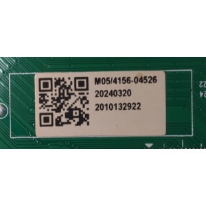 T-CON PARA TV ONN / NUMERO DE PARTE  513C65B0M05 / TV65B0-ZC26-01 / TV65B0-ZC26-01 (A) / 303C65B0231 / 20240320 / 2010132922 / M05-4156-04526 / DISPLAY JR645R3HA3L / MODELO 100012587 (65")