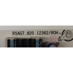 FUENTE DE PODER PARA TV HISENSE / NUMERO DE PARTE 337481 / RSAG7.820.12362/ROH / CQC1334095636 / DMD237D25AH / 12362-U / PANEL HD650Y1U76-T0L2\S0\GM\ROH / DISPLAY HV650QUB-F71 / MODELO 65A6HX