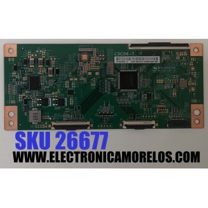 T-CON PARA TV TCL / NUMERO DE PARTE 34291100EG / CSC06-7 / ST7461D05-3 / 34291100EG2911 / PANEL LVU750NDGL / DISPLAY ST7461D05-7 VER.2.1 / MODELO 75QM850G