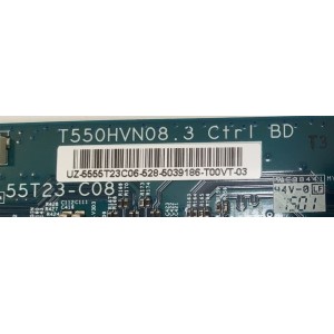 T-CON PARA TV SAMSUNG / NUMERO DE PARTE 5555T23C06 / 55T23-C08 / T550HVN08.3 CTRL BD / UZ-5555T23C06-528 / 5039186-T00VT-03 / PANEL GJ05BGA-B1 / T550HVF07.0 / DISPLAY T550HVN08.3 / MODELO UN55J5500 / UN55J5500AF / UN55J5500AFXZX / UN55J5500AFXZX DH01