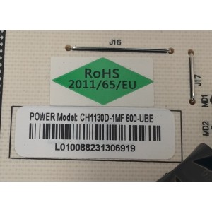 FUENTE DE PODER PARA TV RCA / NUMERO DE PARTE CH1130D-1MF / CH1130D-1MF 600-UBE / PCB:CH1130D-1MF 600-UBE / L010088231306919 / PANEL C500Y19-5C / MODELOS ARK5017ILED / ARK-5017ILED / 50PFL5756/F8 / 100097811 (50 PULGADAS) / RTRU6528-C-CA / WR50UX4210