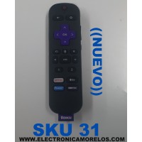 CONTROL ORIGINAL NUEVO  PARA TV SELECT SERIES ROKU CON COMANDO DE VOZ / NUMERO DE PARTE TC2-R1037 / RC-EL3 / 3026000017 / N504Q43B1102MAP / 92297879 / 345E083113D4 / MODELO 50R4AX