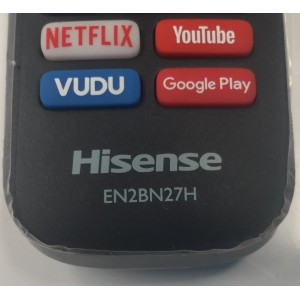 CONTROL ORIGINAL PARA TV HISENSE NUEVO / NUMERO DE PARTE EN2BN27H / G4A191223 / 10002 / 244155 / 19CP / 01140 / MODELOS 32H56G / 40H56G / 50Q7G / 55Q7G / 65Q7G / 75Q7G / 32H5500F / 40H5500F / 55Q8G / 50Q8G