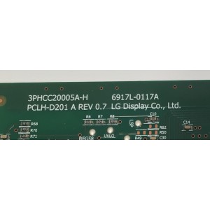 LED DRIVER PARA TV LG ORIGINAL / NUMERO DE PARTE 6917L-0117A / 3PHCC20005A-H / PCLH-D201 A REV 0.7 / PANEL LC470EUN / DISPLAY LC470EUN (SF)(F2) / MODELO 47GA6400 / 47GA6400-UD / 47GA6400-UD.BUSYLMR