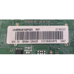 MAIN PARA TV SAMSUNG ORIGINAL 4K UHD / NUMERO DE PARTE BN94-12642B / BN41-02568B / BN41-02568 / BN97-13635K / BN9412642B / MODELO UN55MU6103FXZX / UN55MU6103FXZX CA07