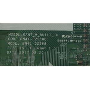MAIN PARA TV SAMSUNG ORIGINAL 4K UHD / NUMERO DE PARTE BN94-12642B / BN41-02568B / BN41-02568 / BN97-13635K / BN9412642B / MODELO UN55MU6103FXZX / UN55MU6103FXZX CA07