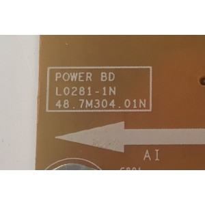 FUENTE DE PODER PARA MONITOR DELL ORIGINAL / NUMERO DE PARTE 22032772 / 48.7M304.01N / L0281-1N / 55.7N904.A05G / D309P31102 / PANEL LM230WF5 (TL)(F4) / MODELO P2312HT