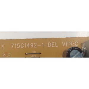 FUENTE DE PODER PARA MONITOR ORIGINAL / NUMERO DE PARTE 742AD8P / 715G1492-1 / 715G1492-1-DEL VER:C / (T)742AD8P REV:A00 / 1166515P0853 / MODELO E176FPc