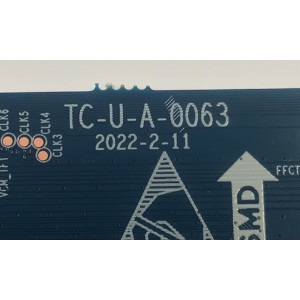 T-CON PARA TV ONN ORIGINAL / NUMERO DE PARTE TC-U-A-0063 / 10001054669 / A9G41C5T002453 / PANEL C500Y19-5C / V500DJ7-QE1 REV.D6 / MODELO 100012585 50"