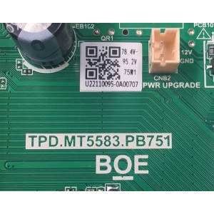 MAIN FUENTE COMBO PARA TV VIZIO ORIGINAL FHD / NUMERO DE PARTE 60103-00831 / TPD.MT5583.PB751 / 4300193645 / U22110095 / D43F-J04 / 192E216030B / PANEL BOEI430WU1 / DISPLAY HV430FHB-F90 / MODELO D43F-J04 / D43F-J04 LBVFC9TZ
