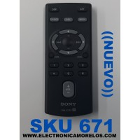 CONTROL REMOTO NUEVO SONY ORIGINAL PARA AUTOESTEREO / NUMERO DE PARTE RM-X151 / CDX-GT240 / CDX-GT330