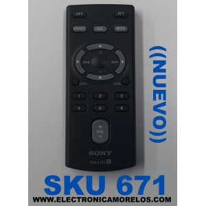 CONTROL REMOTO NUEVO SONY ORIGINAL PARA AUTOESTEREO / NUMERO DE PARTE RM-X151 / CDX-GT240 / CDX-GT330