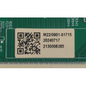 T-CON PARA TV ONN ORIGINAL / NUMERO DE PARTE 513C75A0M22 / TV75A0-ZC26-01(A) / 303C75A0231 / M22/0901-01715 / 20240717 / 2130006285 / DISPLAY JR745R3HA4K / BN96-51821A / MODELO 100044717 75"